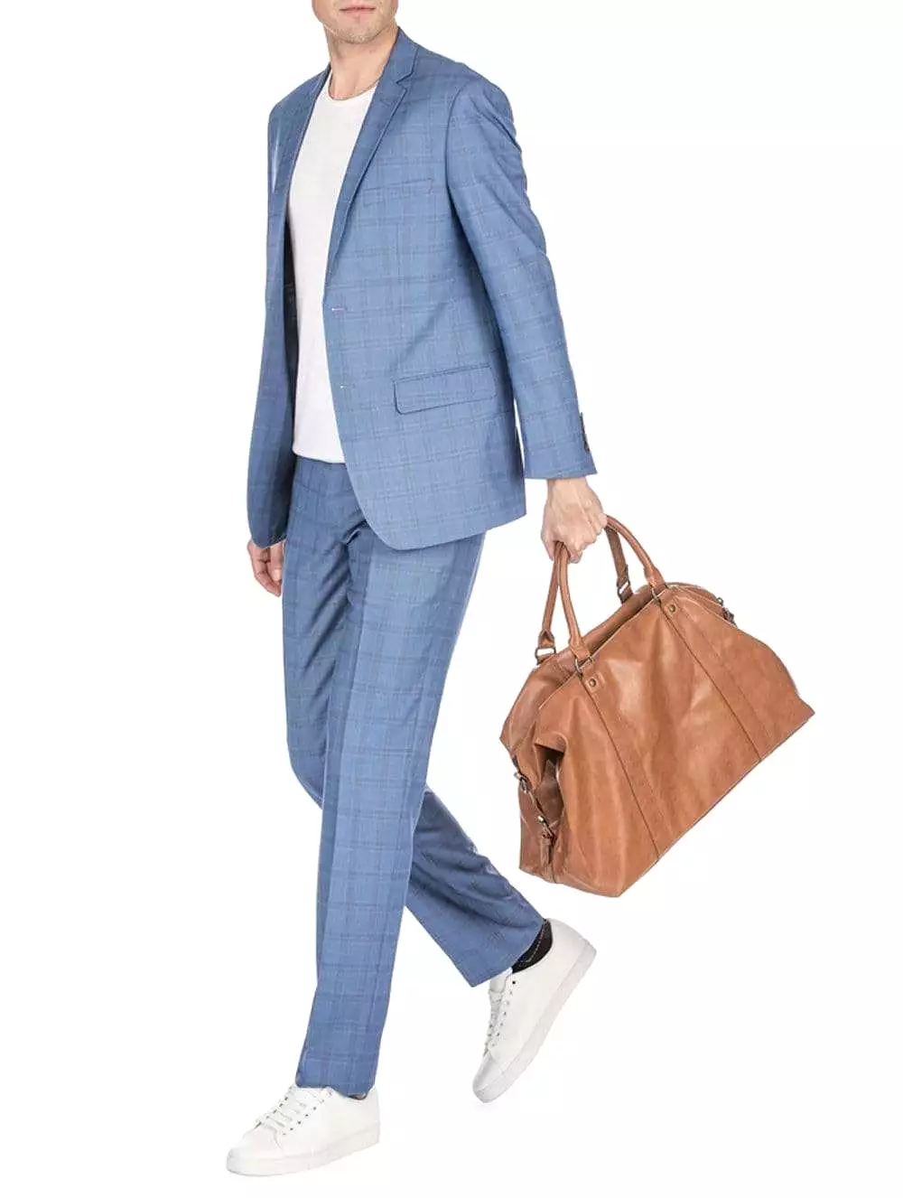 Men's Traveler Check Slim Fit Suits