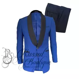 Men's Tuxedo with Single Button |Royal Blue