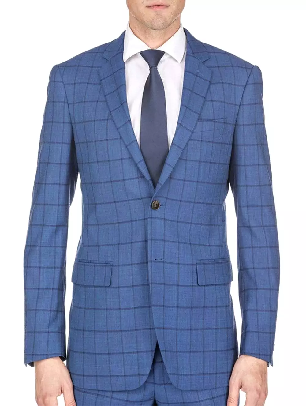 Men's Window Pane Slim Fit Suits