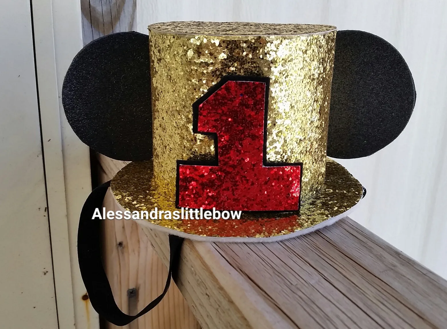 Mickey mouse gold top hat