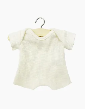 Minikane Shorty Bodysuit in Waffle Ecru for 11 Dolls