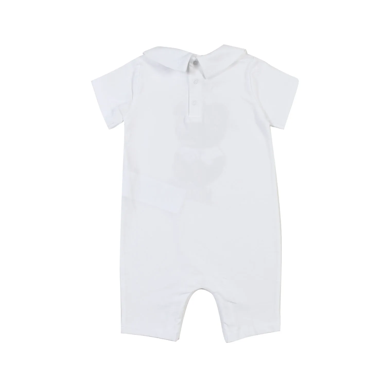 Moschino White Short Romper Gift Set With Teddy Bear