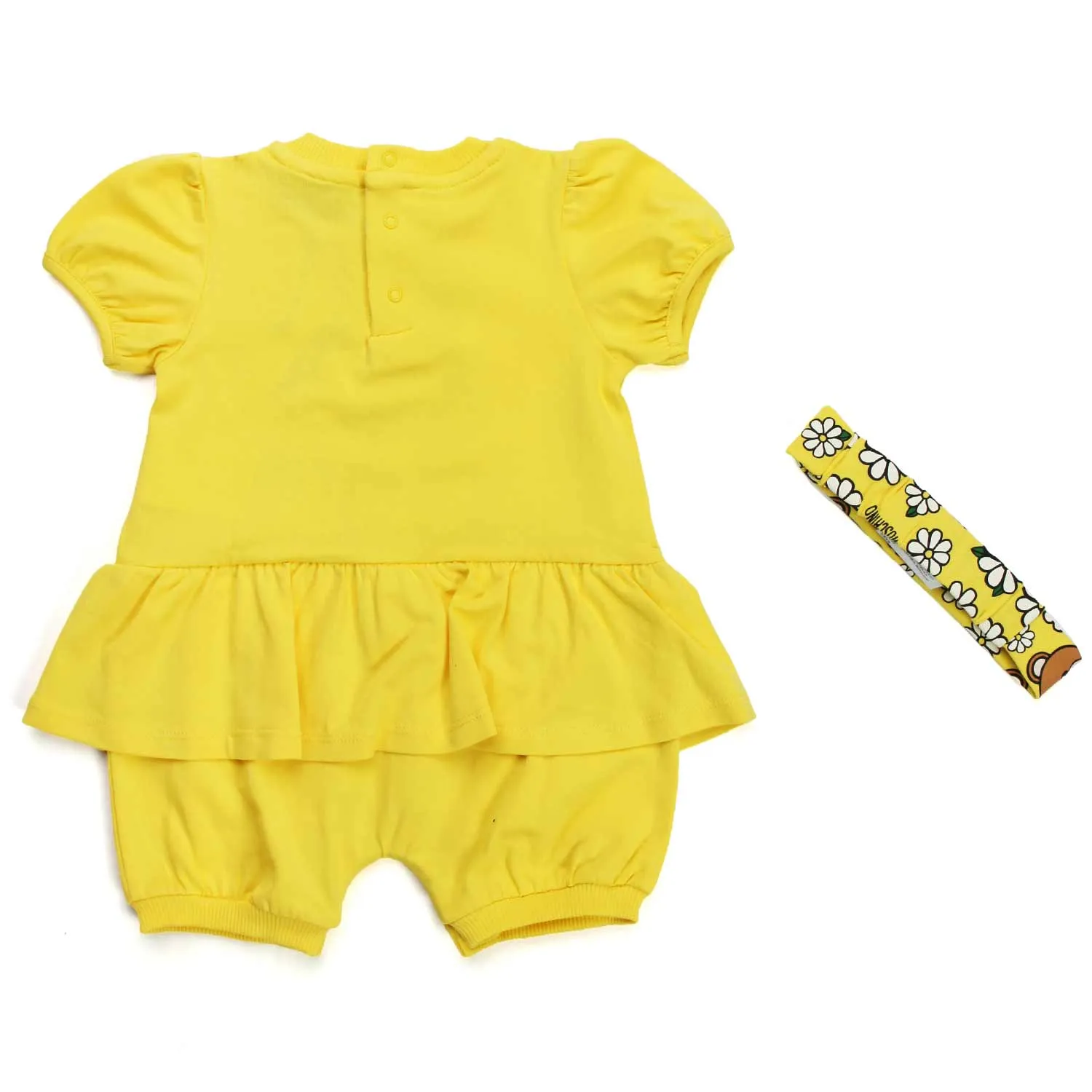 Moschino Yellow Teddy Bear Romper Set