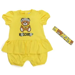 Moschino Yellow Teddy Bear Romper Set