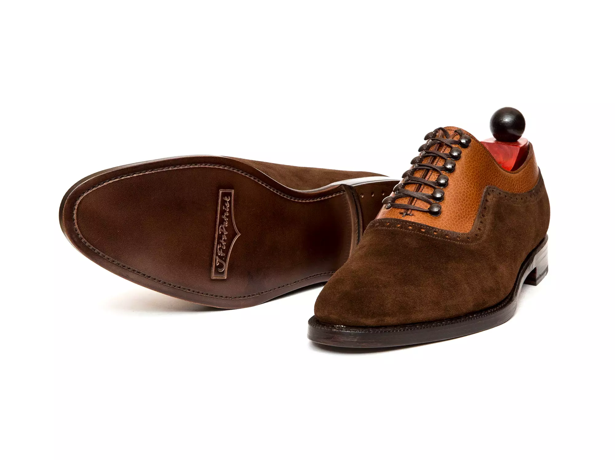 Mukilteo - MTO - Dark Brown Suede / Tan Soft Grain - TMG Last - Single Leather Sole