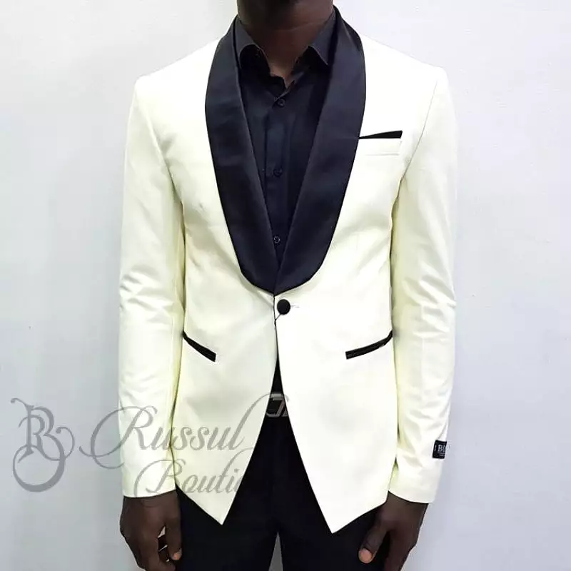 Off White Men's Tuxedo with Single Button