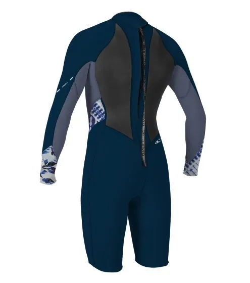 O'Neill Bahia 2/1mm Long Sleeve Ladies Shorty Wetsuit 2018 - Navy