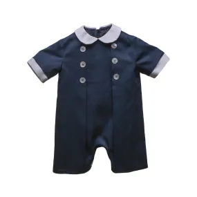 Paio Crippa Ceremony Blue Romper For Baby Boy