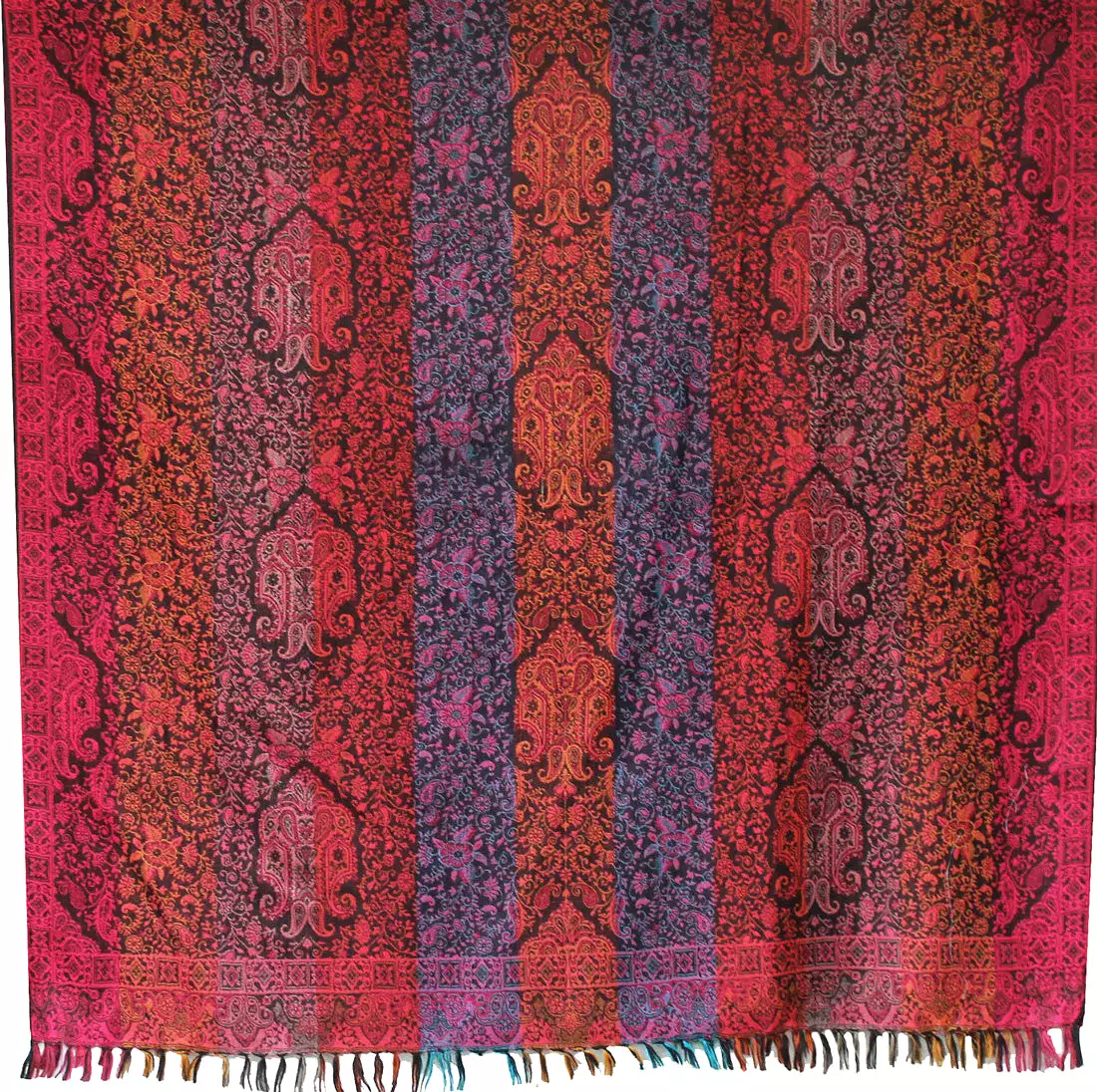 Paisley Indian Scarves Wraps Womens Wool Shawl (82 x 42 inches)