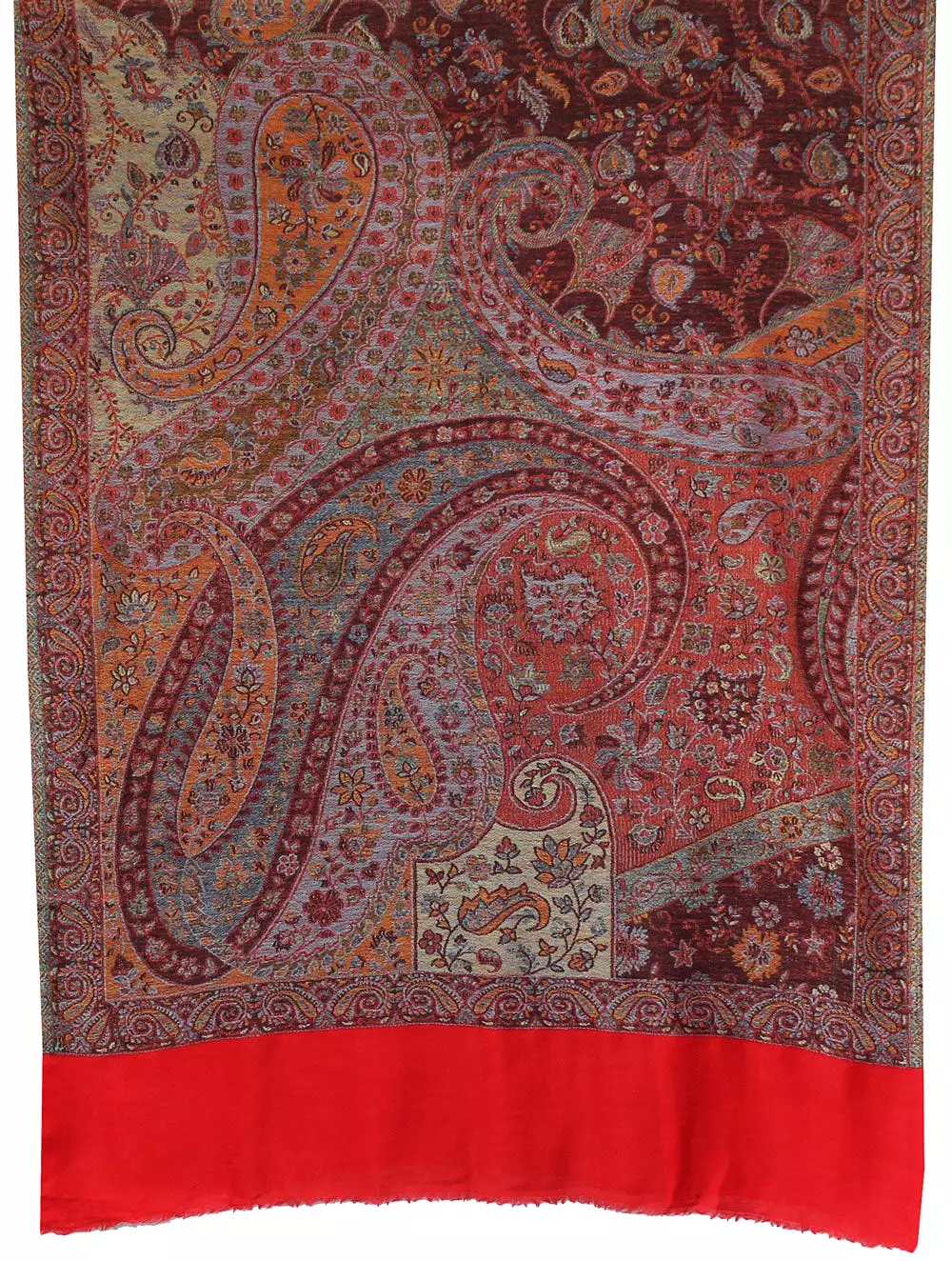 Paisley Wool Womens Scarf Shawl Gift Indian Clothing (84 x 30 inches)