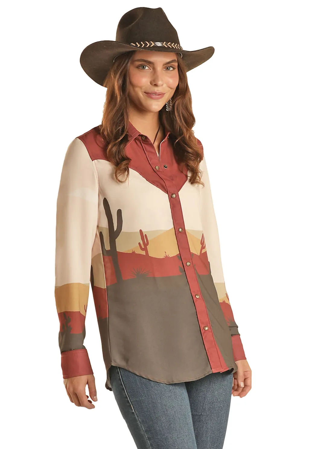 Panhandle Slim Womens Scenery Long Sleeve Shirt