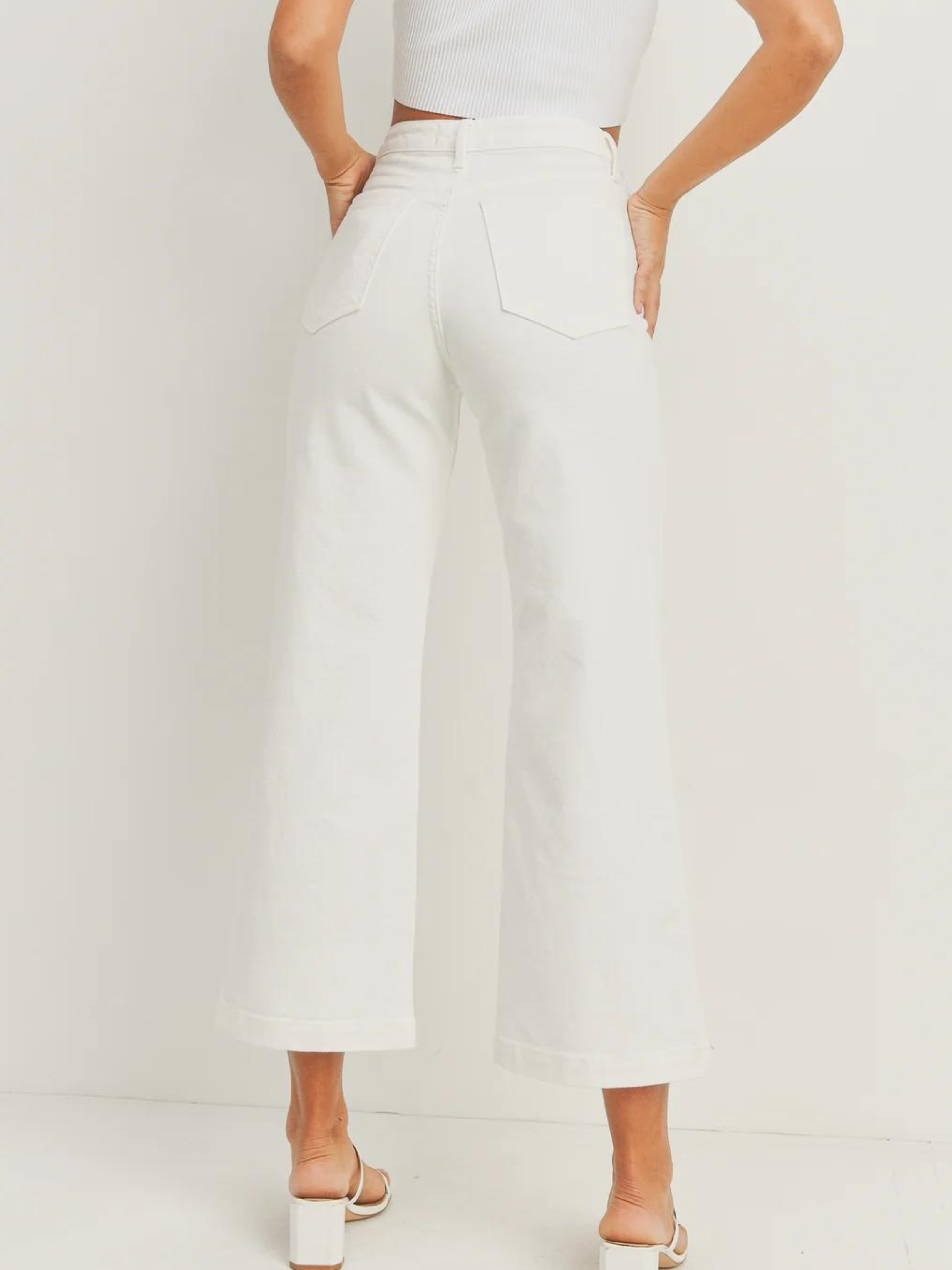 Patch Pocket Wide Leg - Off White