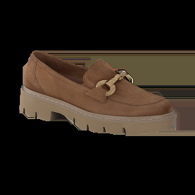 Paul Green Tan  Suede Chunky Loafer 1043