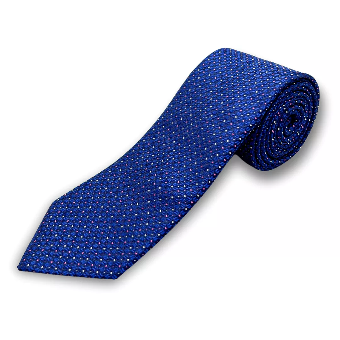 Paul Lawrence Boys Italian Silk Tie _Dark Blue 108-1