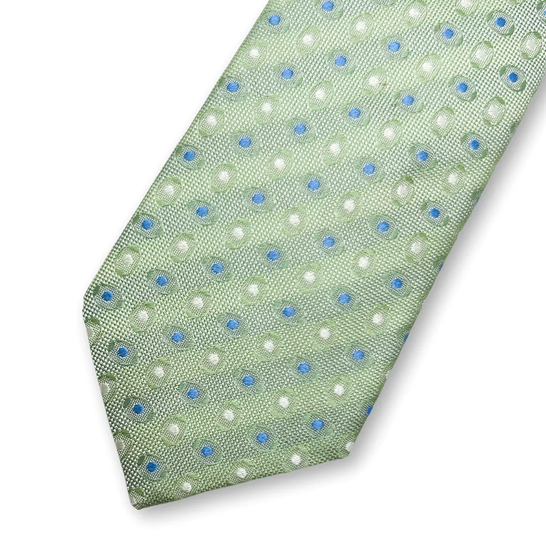 Paul Lawrence Boys Italian Silk Tie _Green 104-3