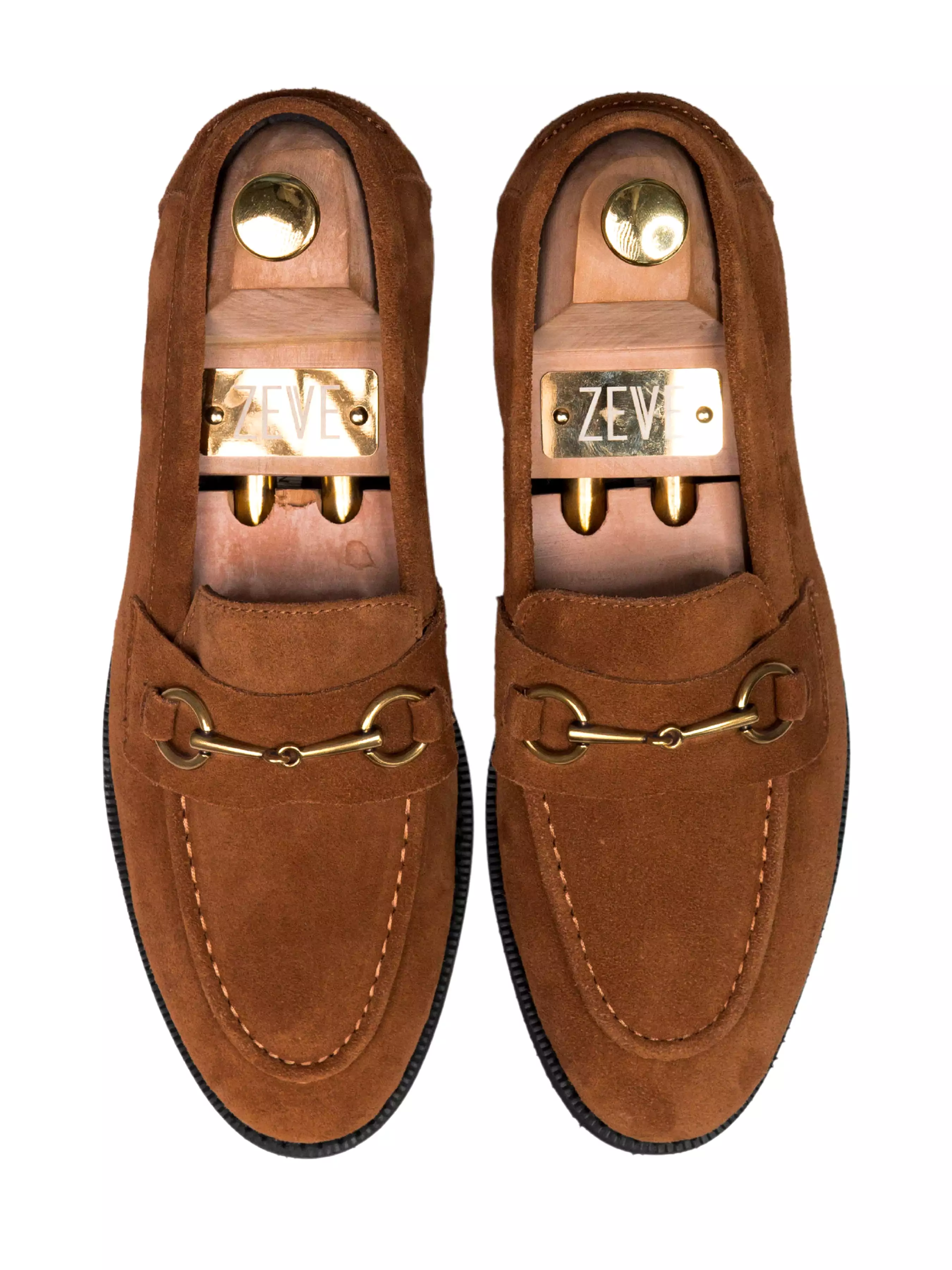 Penny Loafer Horsebit Buckle - Brown Suede Leather (Crepe Sole)