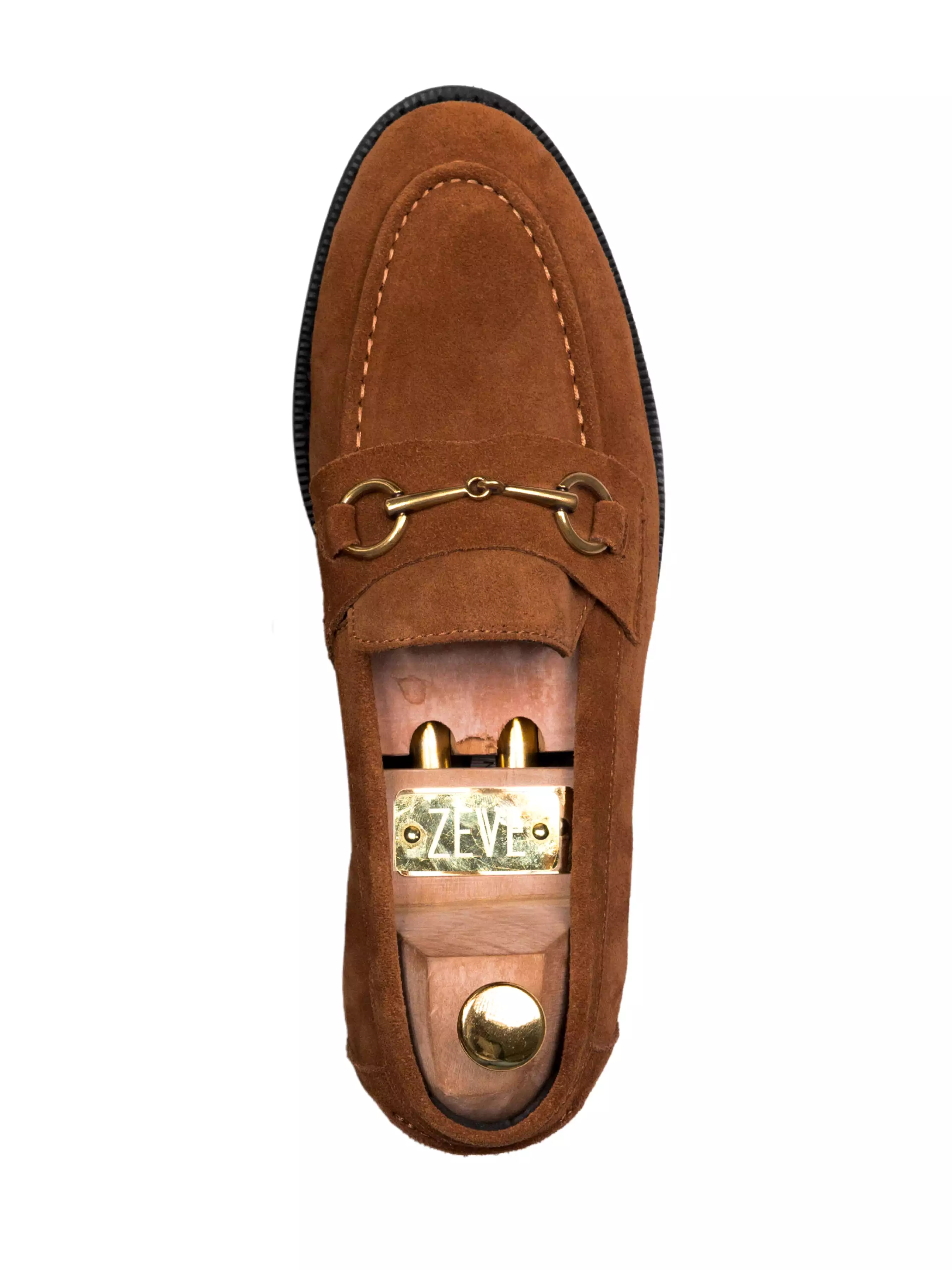 Penny Loafer Horsebit Buckle - Brown Suede Leather (Crepe Sole)