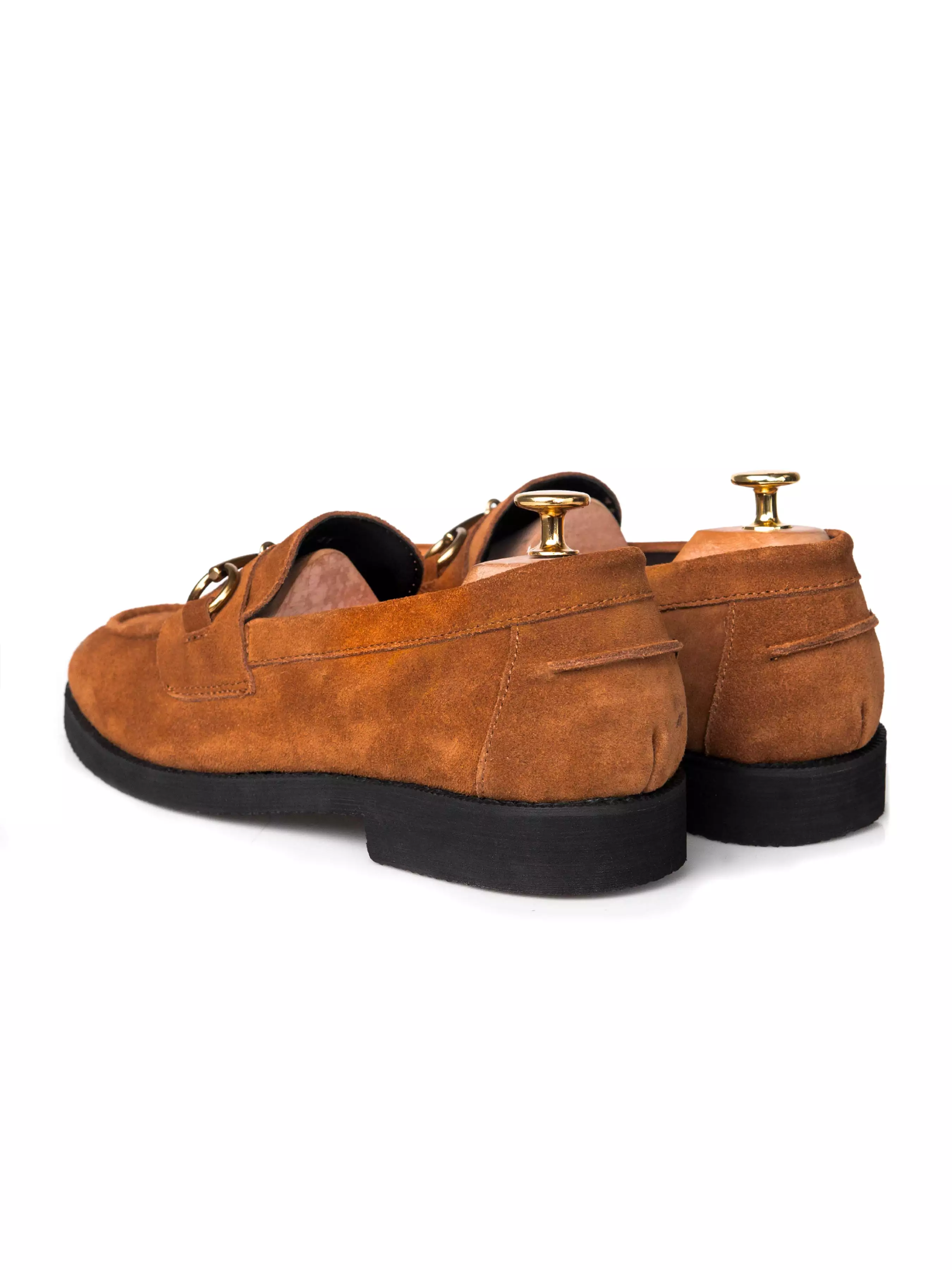 Penny Loafer Horsebit Buckle - Brown Suede Leather (Crepe Sole)