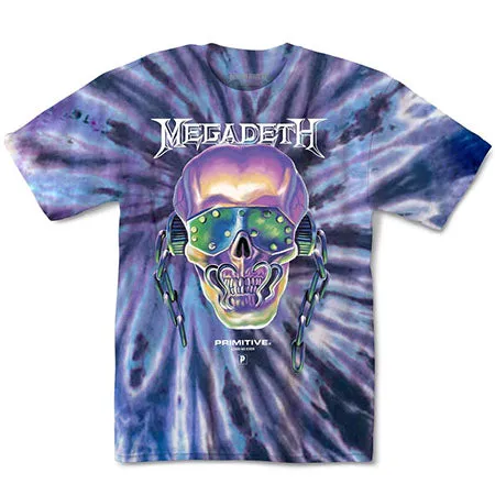 Primitive Skateboarding Primitive x Megadeth Rattlehead Tie Dye T Shirt