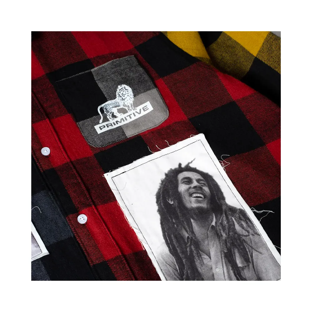 Primitive x Bob Marley Patchwork Flannel PA322655