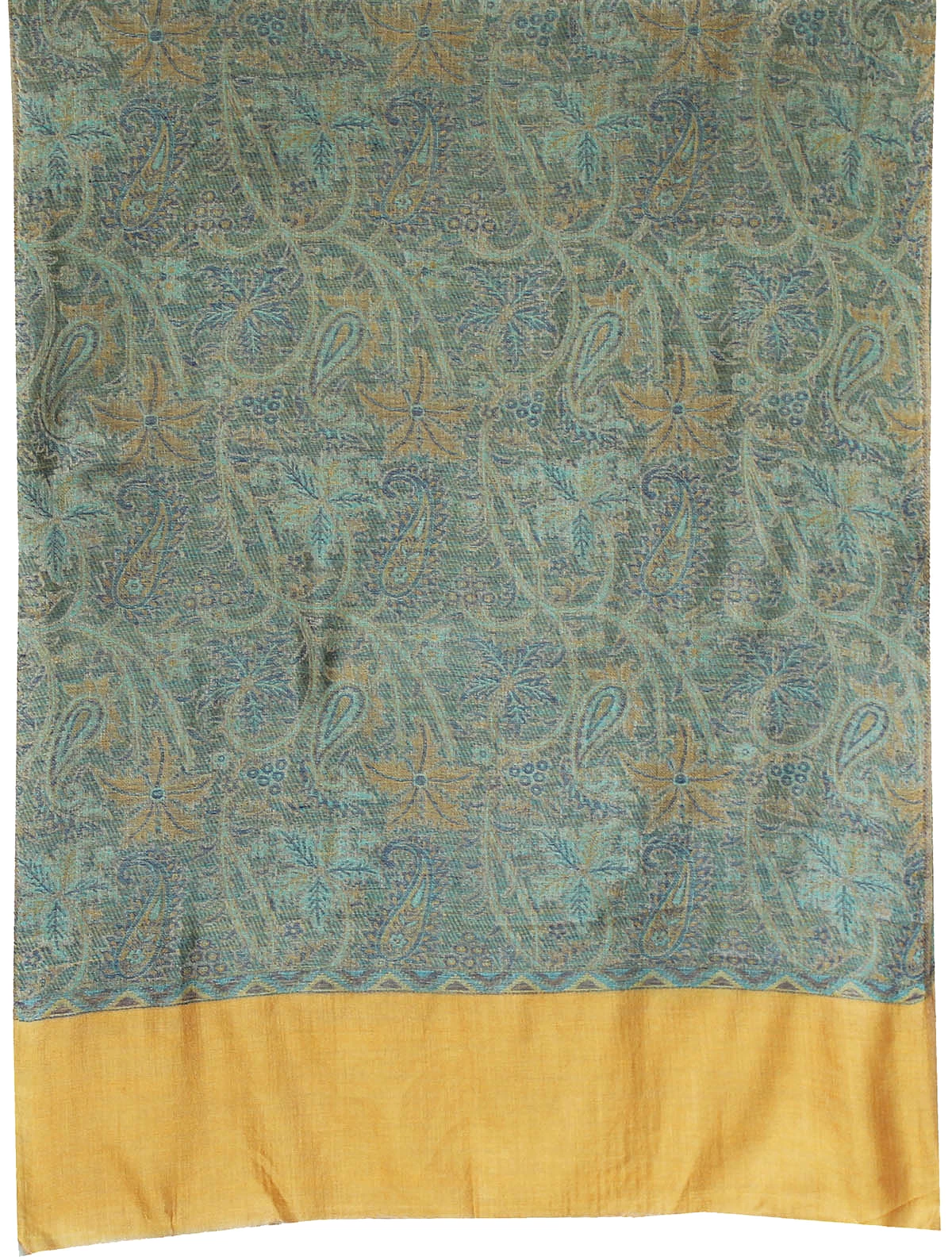 Pure Wool Paisley Shawl Scarves Womens Gift Indian Clothing (80 x 28 inches)