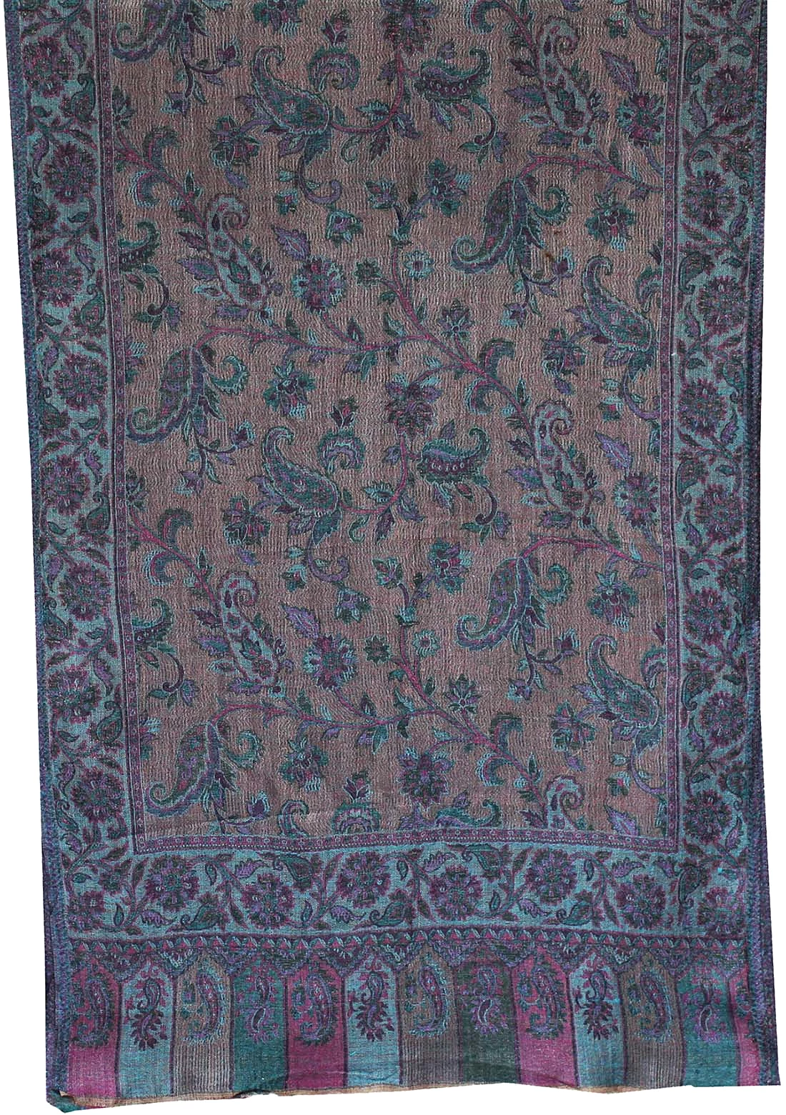 Pure Wool Paisley Shawl Scarves Womens Gift Indian Clothing (80 x 28 inches)