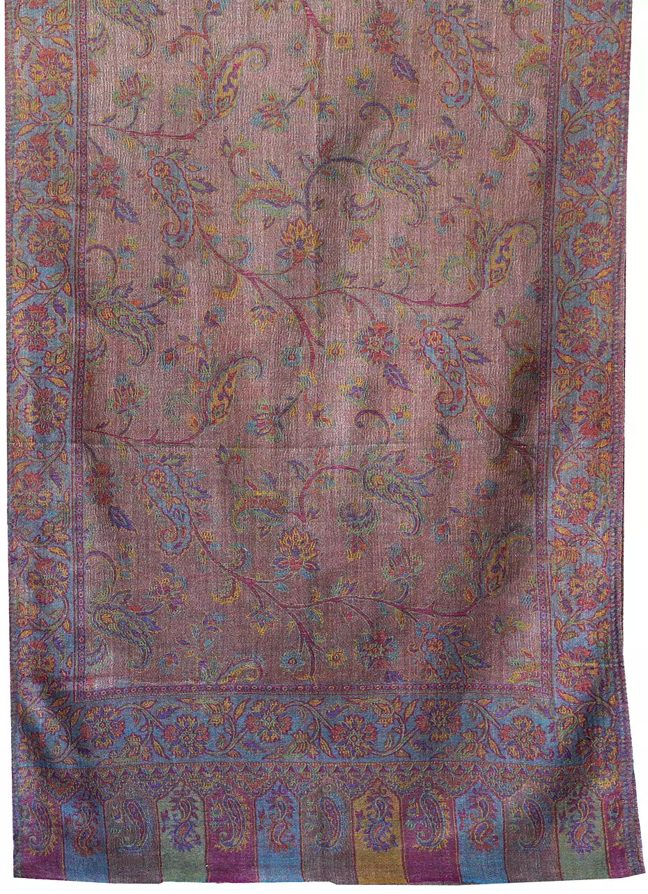 Pure Wool Paisley Shawl Scarves Womens Gift Indian Clothing (80 x 28 inches)