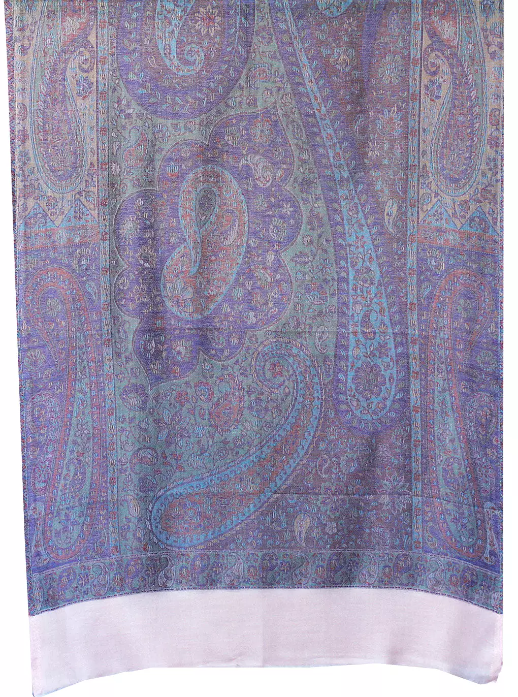 Pure Wool Paisley Shawl Scarves Womens Gift Indian Clothing (80 x 28 inches)