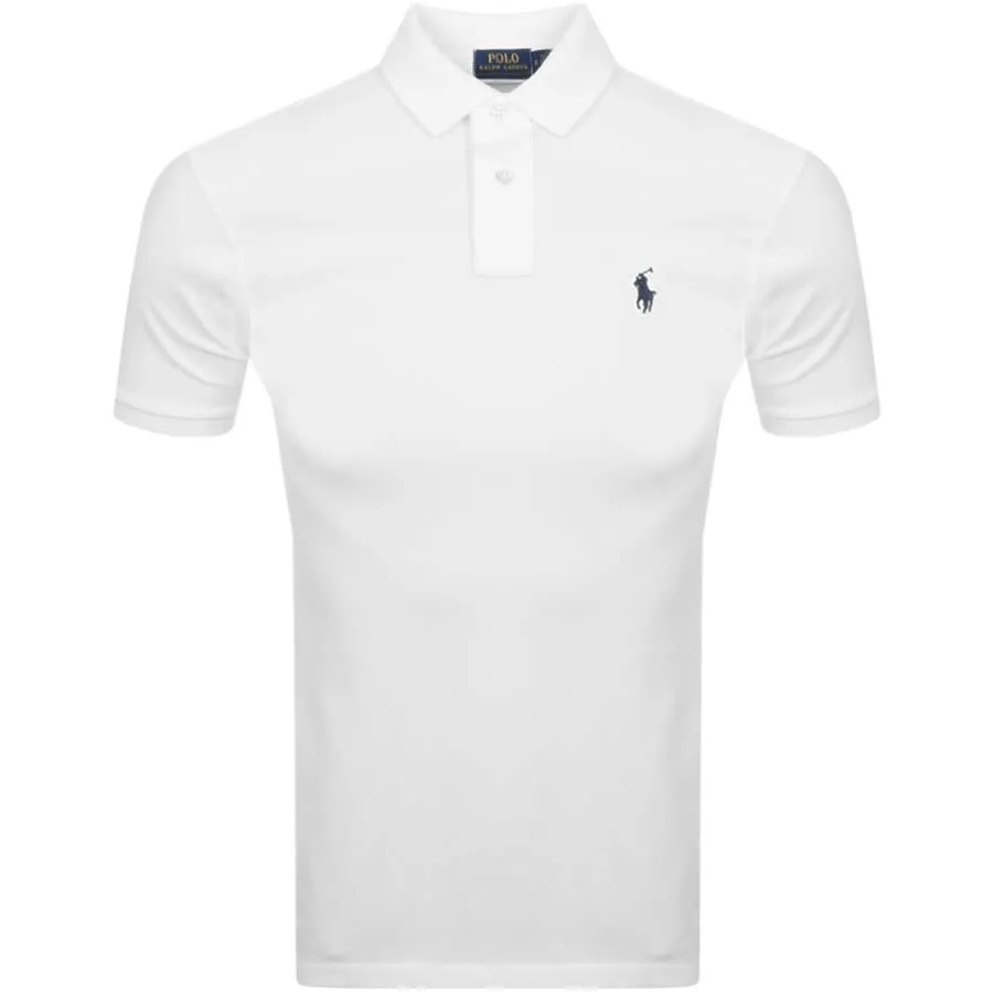 Ralph Lauren Custom Slim Fit Polo T Shirt White