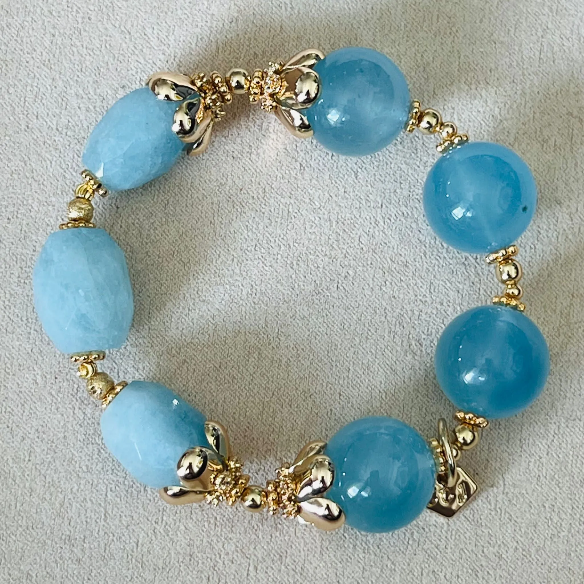 Raw Aquamarine Bracelet