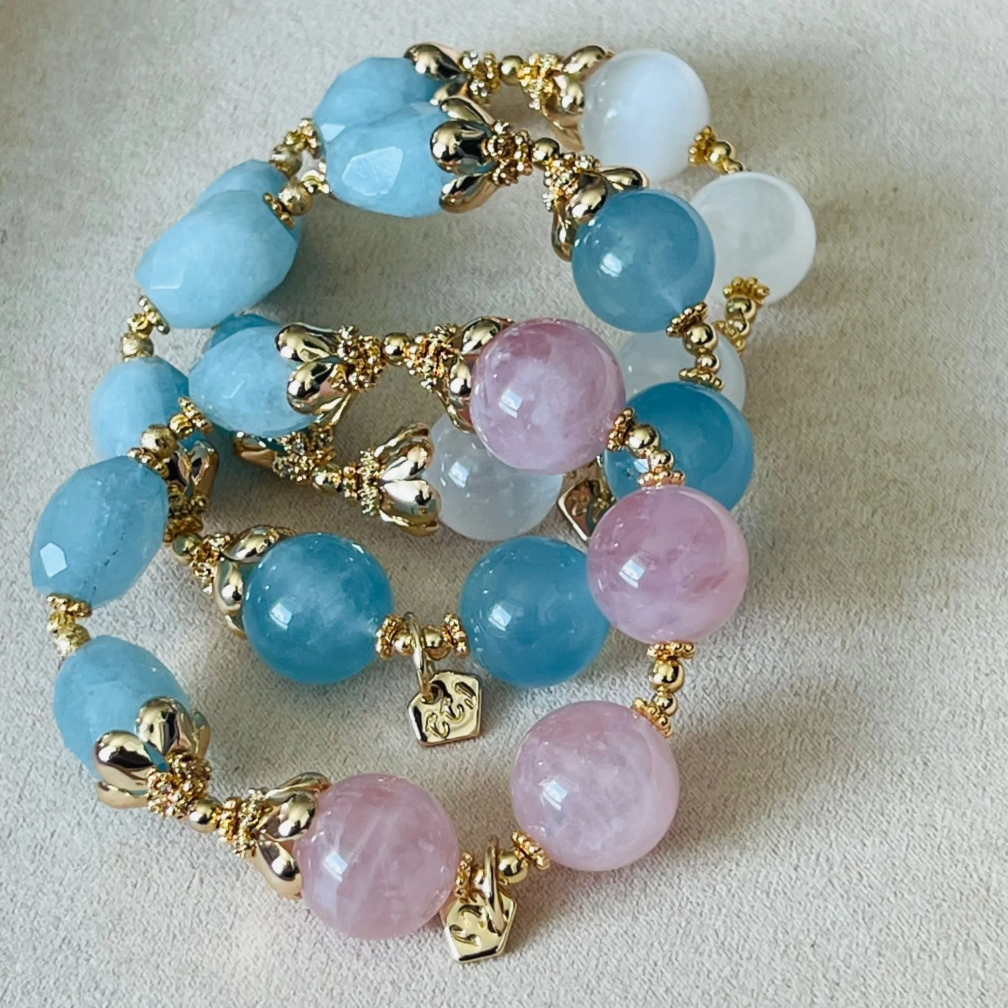 Raw Aquamarine Bracelet