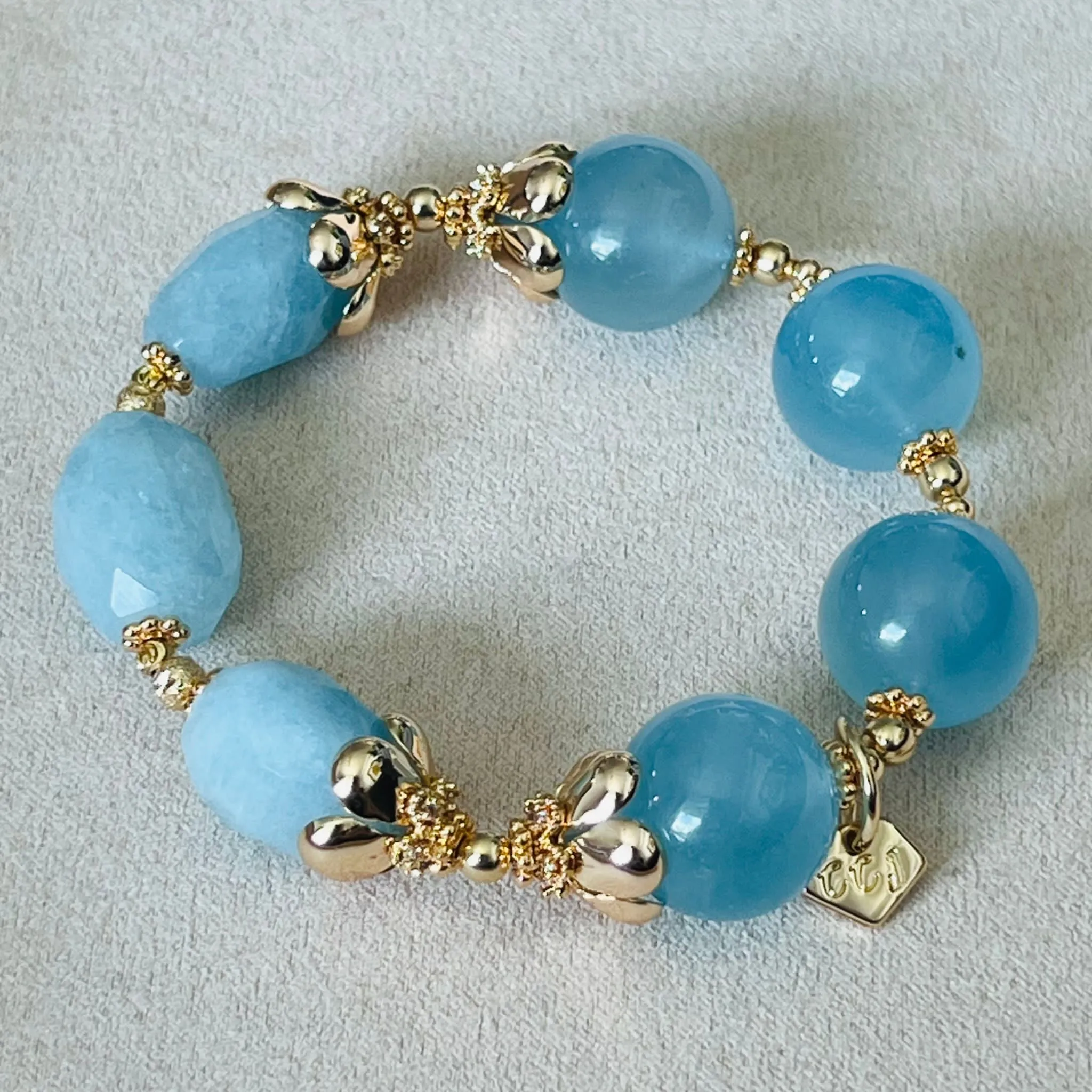 Raw Aquamarine Bracelet