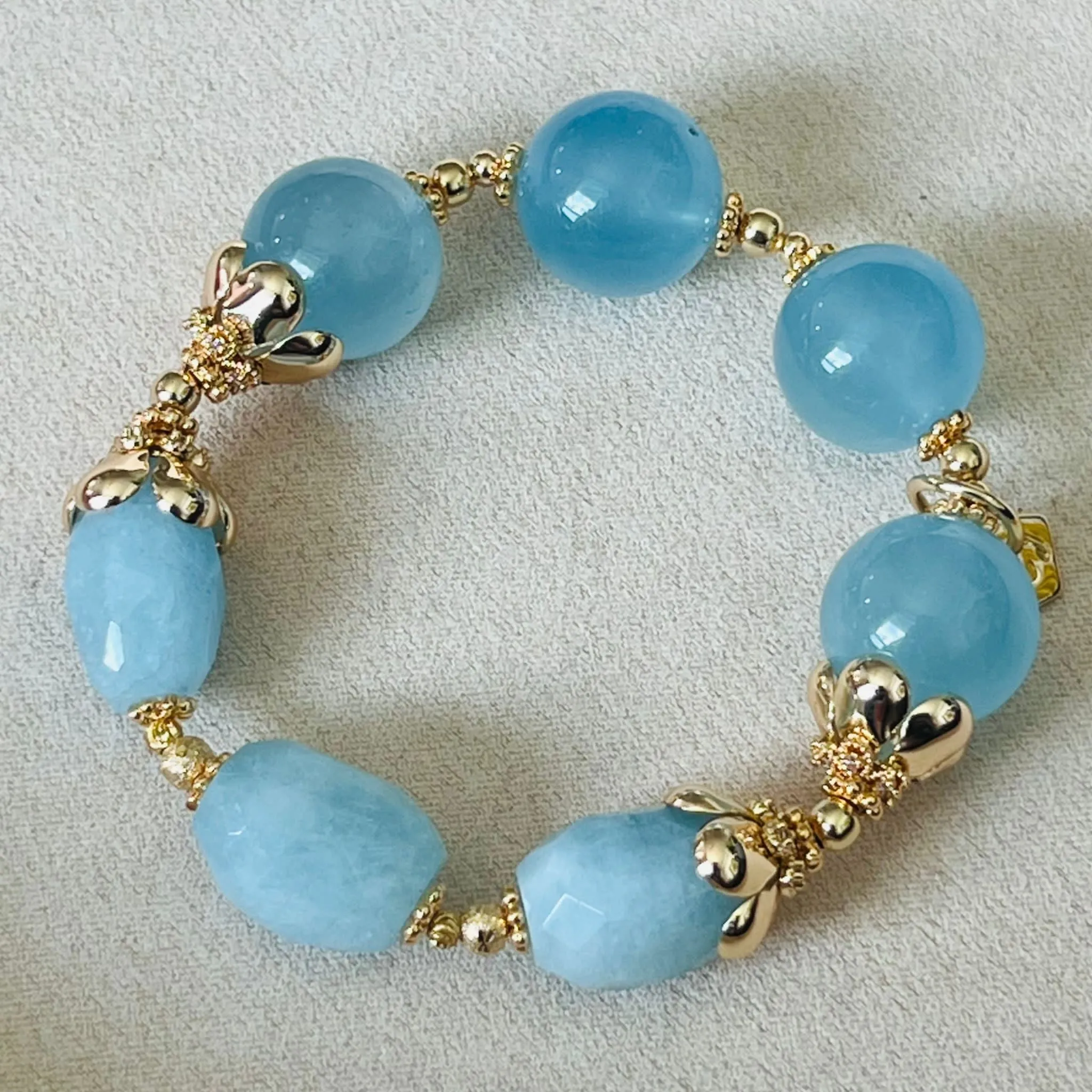 Raw Aquamarine Bracelet