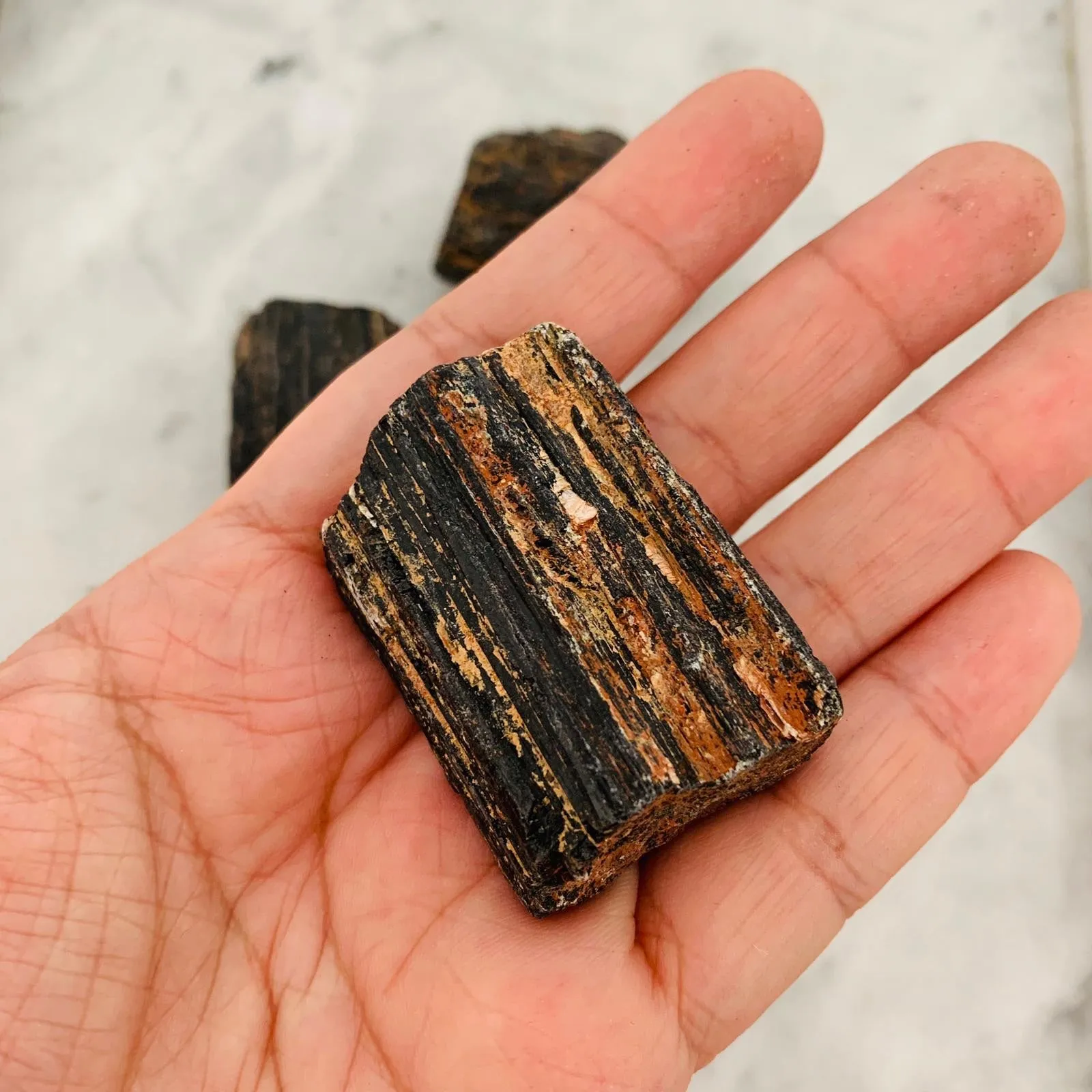 Raw Black Tourmaline Crystals