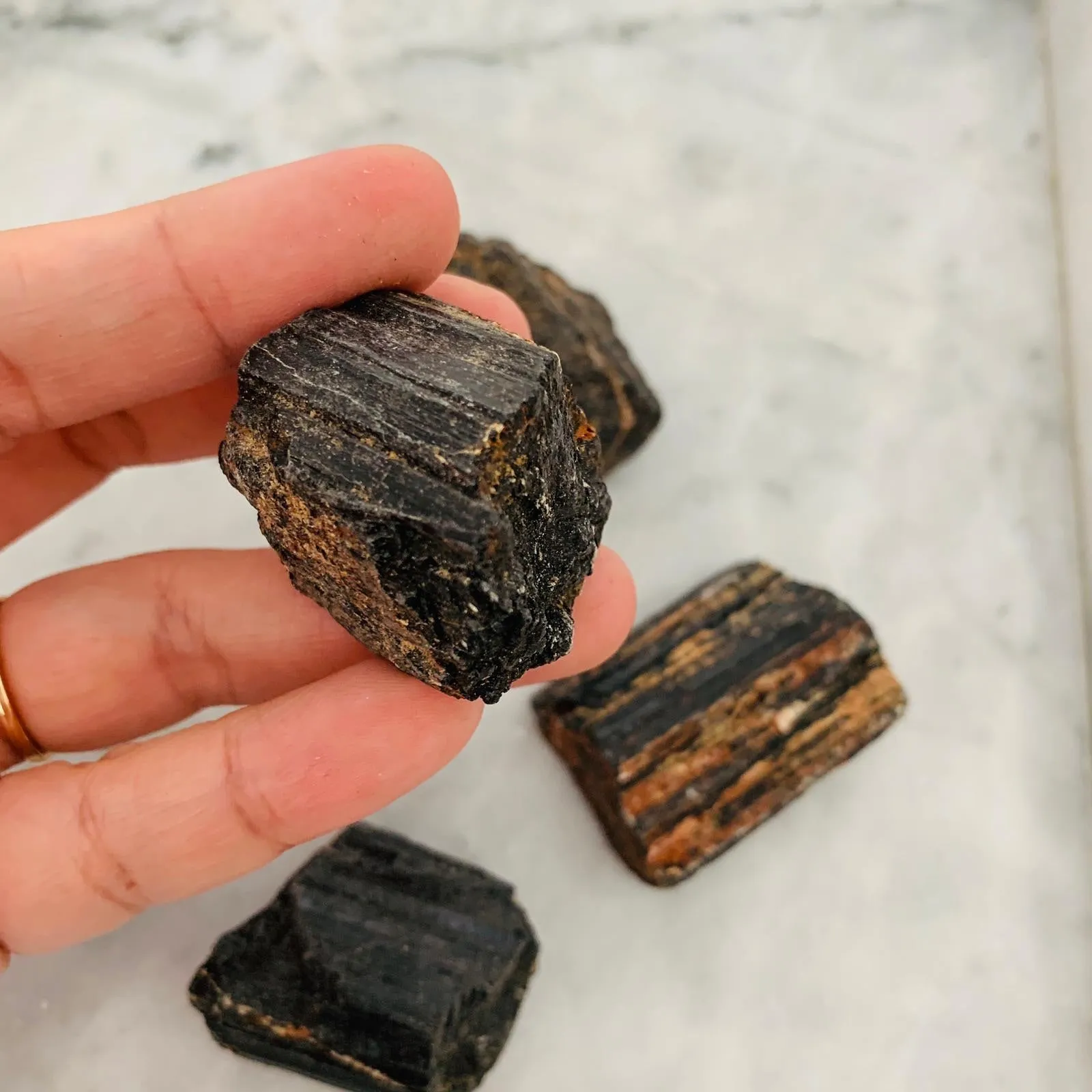 Raw Black Tourmaline Crystals