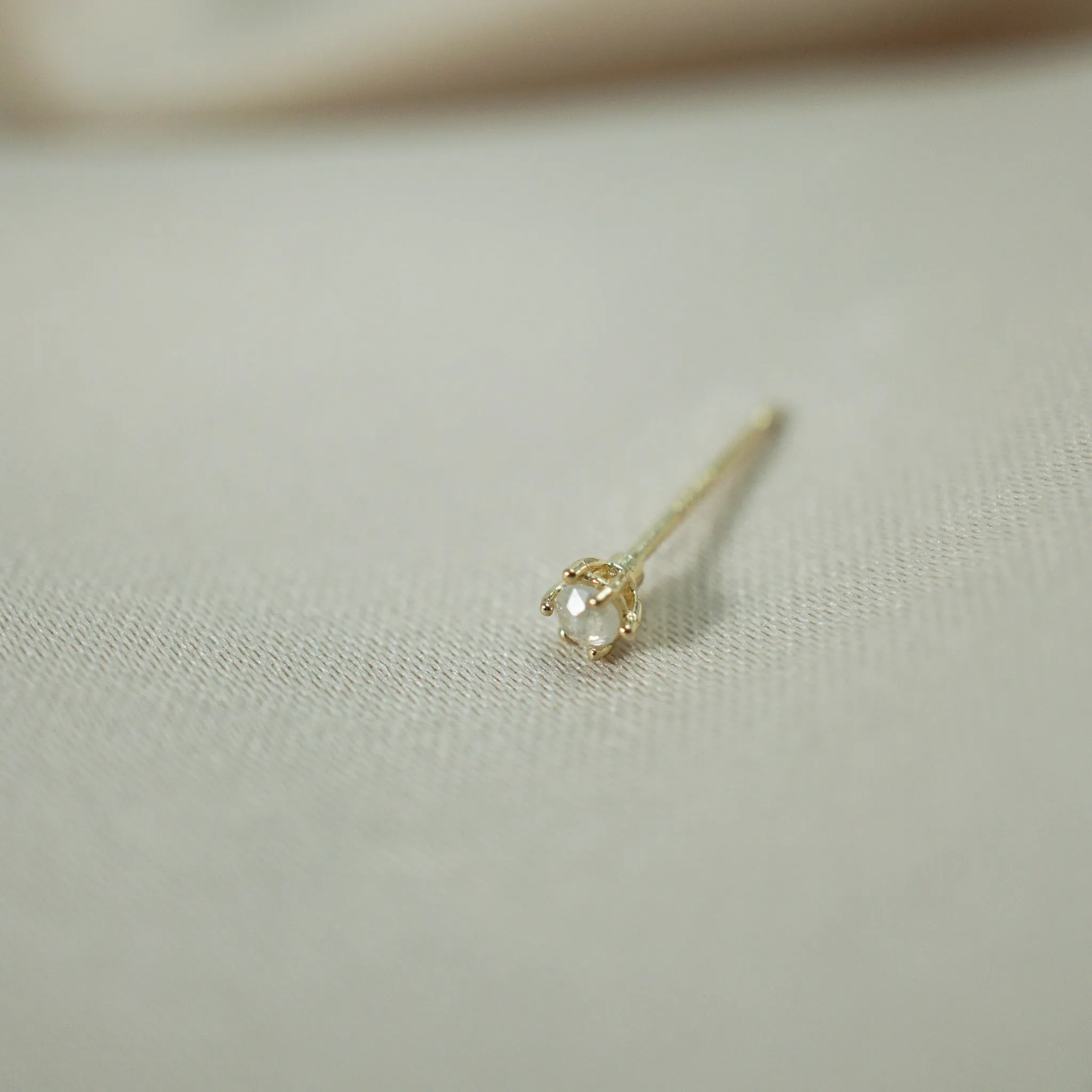 Raw Diamond Stud