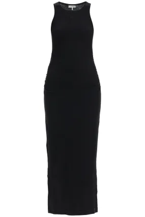 ribbed jersey midi dress with nine T3935 BLACK