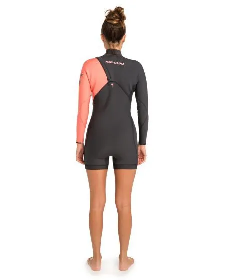 Rip Curl G Bomb 2mm Zip Free L/S Shorty Wetsuit 2019