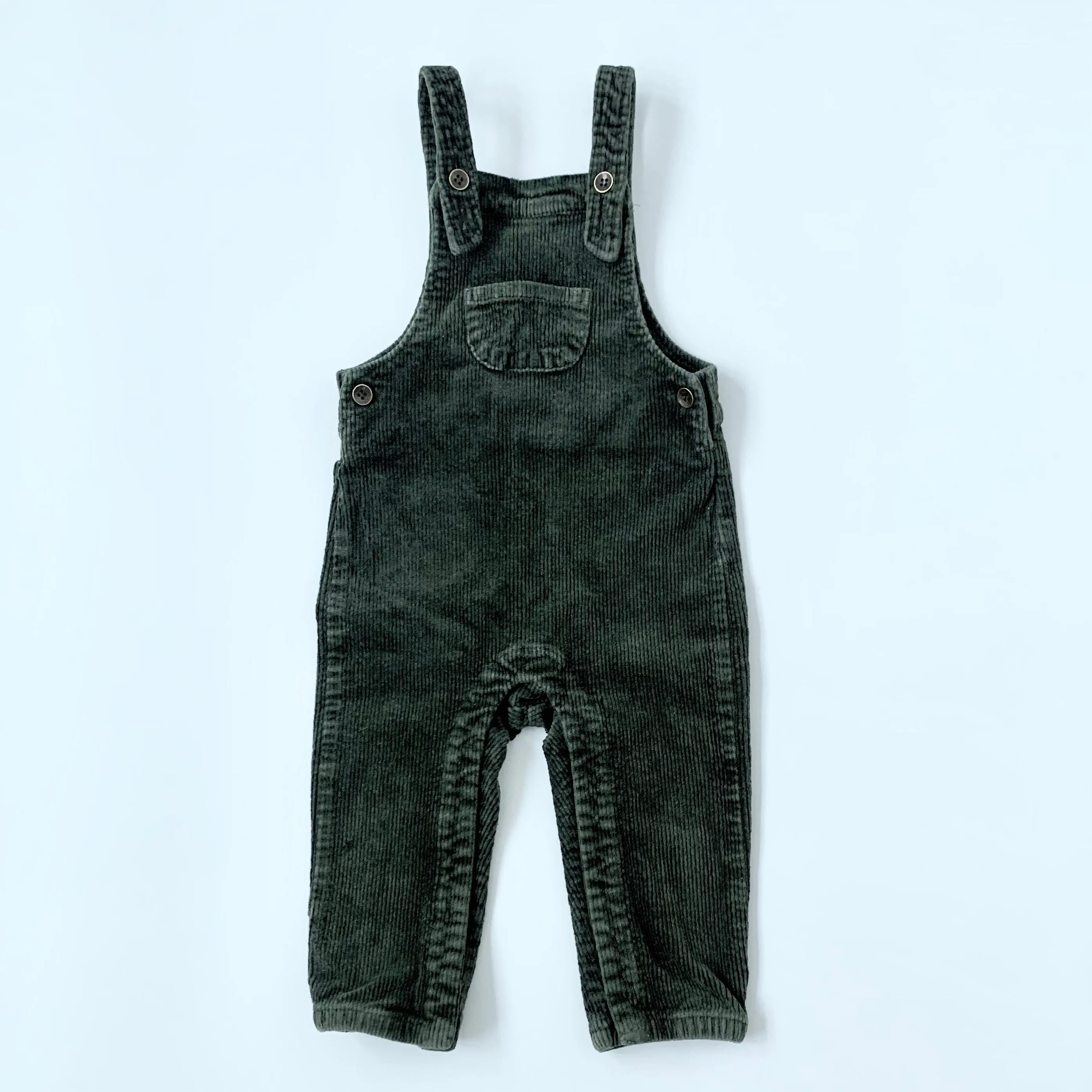 Rylee + Cru Forest Green Cord Romper: 18-24 Months