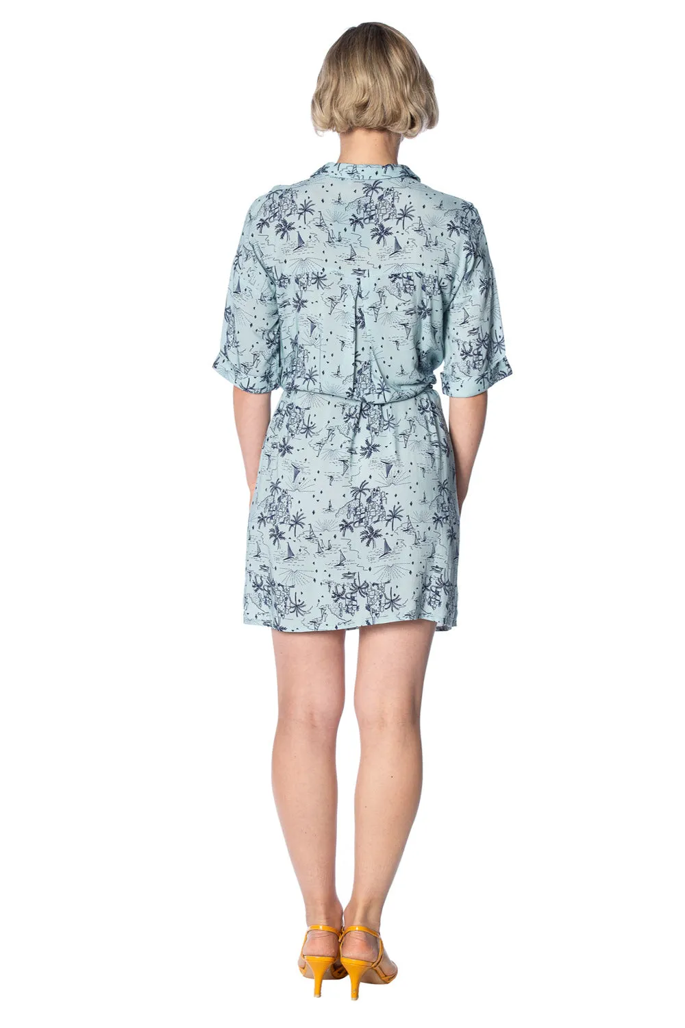 SANTORINI DREAMS RELAXED SHIRTDRESS