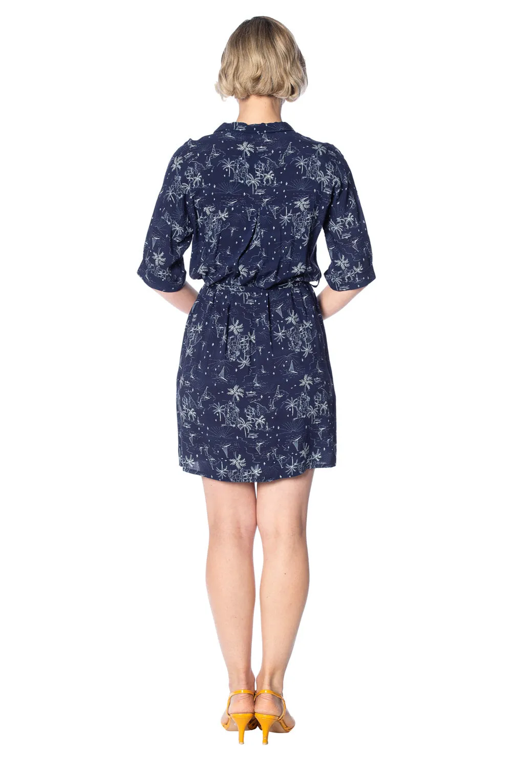 SANTORINI DREAMS RELAXED SHIRTDRESS