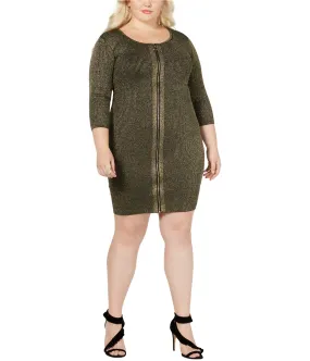 Say What? Womens Zipper Sweater Dress