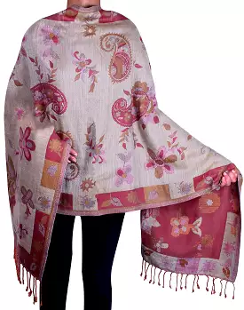 Scarves Paisley Women's Wool Shawl Indian Clothing (80 x 28 inches)