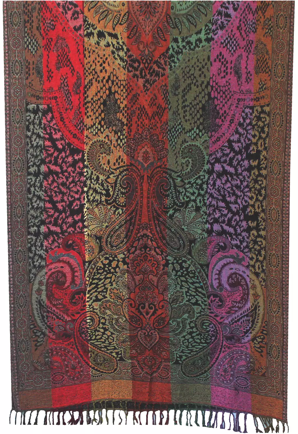 Shawls Paisley Wool Scarf Womens Indian Clothing Gift (78 x 28 inches)