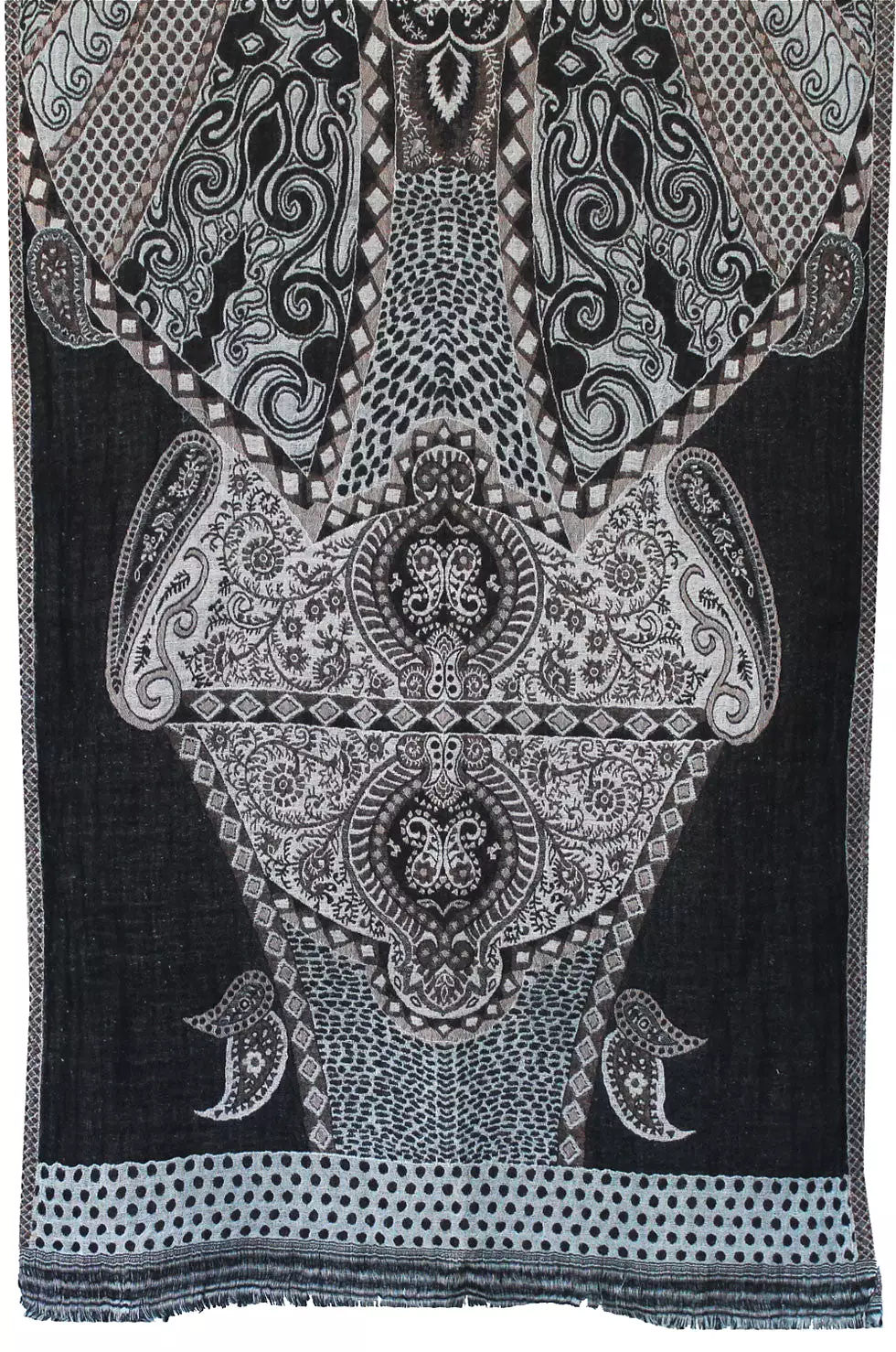 Shawls Paisley Wool Scarf Womens Indian Clothing Gift (78 x 28 inches)