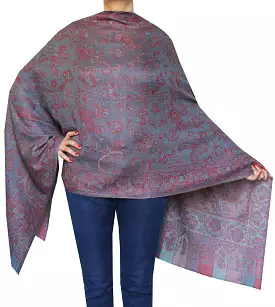 Shawls Paisley Wool Scarf Womens Indian Clothing Gift (80 x 28 inches)