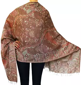 Shawls Paisley Wool Scarf Womens Indian Clothing Gift (82 x 28 inches)