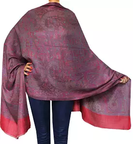 Shawls Paisley Wool Scarf Womens Indian Clothing Gift (84 x 30 inches)