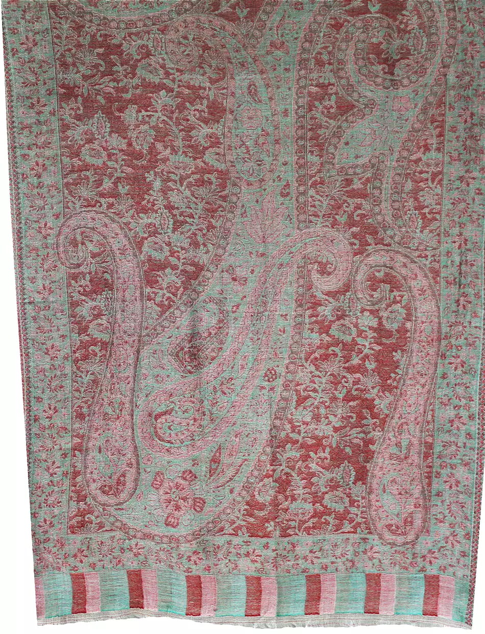 Shawls Paisley Wool Scarf Womens Indian Clothing Gift (84 x 30 inches)