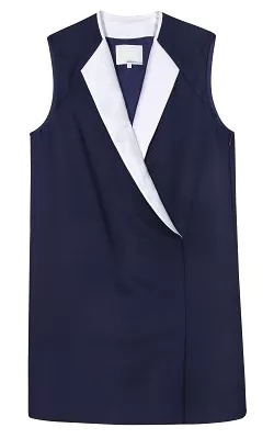 Sleeveless Tuxedo Dress